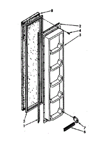 Freezer Interior Door Panel Parts parts for Kenmore Refrigerator 106.8562982 (1068562982, 106 8562982) from AppliancePartsPros.com