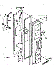 Freezer Door Parts parts for Kenmore Refrigerator 106.8566712 (1068566712, 106 8566712) from AppliancePartsPros.com