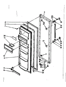 Refrigerator Door parts for Kenmore Refrigerator 106.8566771 (1068566771, 106 8566771) from AppliancePartsPros.com