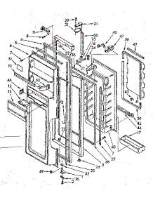Refrigerator Door Parts parts for Kenmore Refrigerator 106.8566811 (1068566811, 106 8566811) from AppliancePartsPros.com