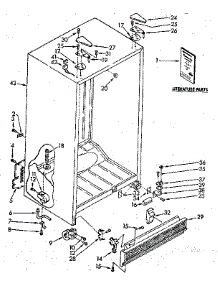 Cabinet Parts parts for Kenmore Refrigerator 106.8566882 (1068566882, 106 8566882) from AppliancePartsPros.com
