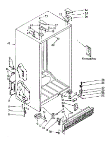 Cabinet Parts parts for Kenmore Refrigerator 106.8572830 (1068572830, 106 8572830) from AppliancePartsPros.com