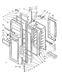 Refrigerator Door Parts parts for Kenmore Refrigerator 106.8572830 (1068572830, 106 8572830) from AppliancePartsPros.com