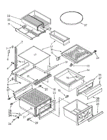 Refrigerator Interior Parts parts for Kenmore Refrigerator 106.8572830 (1068572830, 106 8572830) from AppliancePartsPros.com