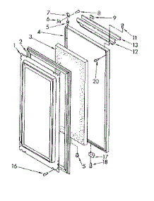 Handi-Door parts for Kenmore Refrigerator 106.8572830 (1068572830, 106 8572830) from AppliancePartsPros.com