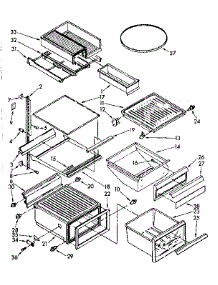 Refrigerator Interior Parts parts for Kenmore Refrigerator 106.8572831 (1068572831, 106 8572831) from AppliancePartsPros.com