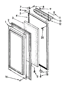Handi-Door parts for Kenmore Refrigerator 106.8572831 (1068572831, 106 8572831) from AppliancePartsPros.com