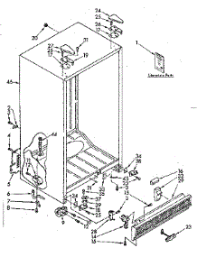 Cabinet Parts parts for Kenmore Refrigerator 106.8576973 (1068576973, 106 8576973) from AppliancePartsPros.com