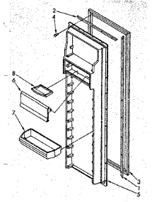 Refrigerator Interior Door Panel Parts parts for Kenmore Refrigerator 106.8576973 (1068576973, 106 8576973) from AppliancePartsPros.com