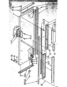 Refrigerator Exterior Door Panel Parts parts for Kenmore Refrigerator 106.8576973 (1068576973, 106 8576973) from AppliancePartsPros.com