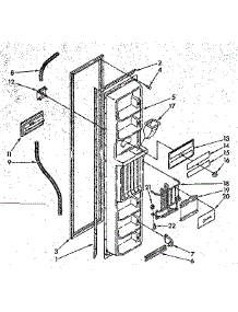 Freezer Interior Door Panel Parts parts for Kenmore Refrigerator 106.8576973 (1068576973, 106 8576973) from AppliancePartsPros.com