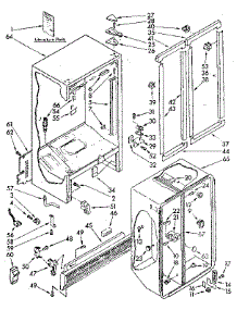 Cabinet Parts parts for Kenmore Refrigerator 106.8579232 (1068579232, 106 8579232) from AppliancePartsPros.com