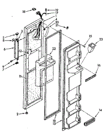 Freezer Door Parts parts for Kenmore Refrigerator 106.8580360 (1068580360, 106 8580360) from AppliancePartsPros.com