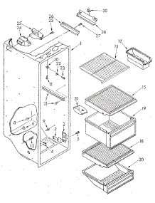 Refrigerator Liner parts for Kenmore Refrigerator 106.8580361 (1068580361, 106 8580361) from AppliancePartsPros.com