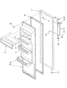 Refrigerator Door parts for Kenmore Refrigerator 106.8580361 (1068580361, 106 8580361) from AppliancePartsPros.com
