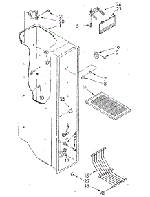 Freezer Liner parts for Kenmore Refrigerator 106.8580371 (1068580371, 106 8580371) from AppliancePartsPros.com