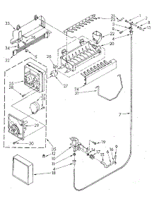 Icemaker parts for Kenmore Refrigerator 106.8580371 (1068580371, 106 8580371) from AppliancePartsPros.com