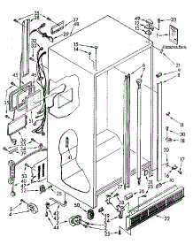 Cabinet Parts parts for Kenmore Refrigerator 106.8582480 (1068582480, 106 8582480) from AppliancePartsPros.com