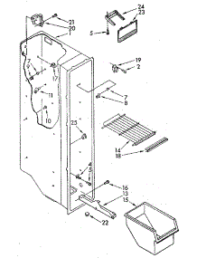Freezer Liner Parts parts for Kenmore Refrigerator 106.8582760 (1068582760, 106 8582760) from AppliancePartsPros.com