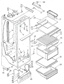 Refrigerator Liner parts for Kenmore Refrigerator 106.8582771 (1068582771, 106 8582771) from AppliancePartsPros.com