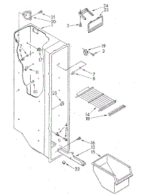 Freezer Liner parts for Kenmore Refrigerator 106.8582771 (1068582771, 106 8582771) from AppliancePartsPros.com