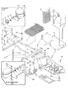 Unit parts for Kenmore Refrigerator 106.8582771 (1068582771, 106 8582771) from AppliancePartsPros.com