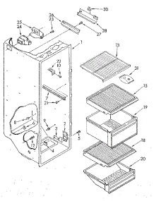 Refrigerator Liner parts for Kenmore Refrigerator 106.8590212 (1068590212, 106 8590212) from AppliancePartsPros.com