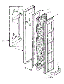 Freezer Door parts for Kenmore Refrigerator 106.8590212 (1068590212, 106 8590212) from AppliancePartsPros.com