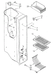 Freezer Liner parts for Kenmore Refrigerator 106.8590311 (1068590311, 106 8590311) from AppliancePartsPros.com