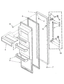 Refrigerator Door parts for Kenmore Refrigerator 106.8590330 (1068590330, 106 8590330) from AppliancePartsPros.com