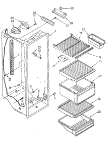 Refrigerator Liner parts for Kenmore Refrigerator 106.8590562 (1068590562, 106 8590562) from AppliancePartsPros.com