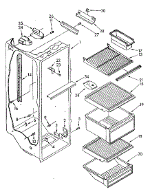 Refrigerator Liner parts for Kenmore Refrigerator 106.8592462 (1068592462, 106 8592462) from AppliancePartsPros.com