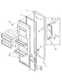 Refrigerator Door parts for Kenmore Refrigerator 106.8592462 (1068592462, 106 8592462) from AppliancePartsPros.com