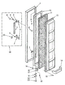 Freezer Door parts for Kenmore Refrigerator 106.8592462 (1068592462, 106 8592462) from AppliancePartsPros.com