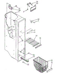Freezer Liner parts for Kenmore Refrigerator 106.8592682 (1068592682, 106 8592682) from AppliancePartsPros.com