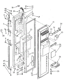 Freezer Door parts for Kenmore Refrigerator 106.8592682 (1068592682, 106 8592682) from AppliancePartsPros.com