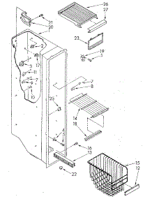 Freezer Liner parts for Kenmore Refrigerator 106.8595560 (1068595560, 106 8595560) from AppliancePartsPros.com