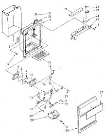 Dispenser Front parts for Kenmore Refrigerator 106.8595560 (1068595560, 106 8595560) from AppliancePartsPros.com