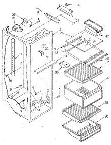 Refrigerator Liner parts for Kenmore Refrigerator 106.8595563 (1068595563, 106 8595563) from AppliancePartsPros.com