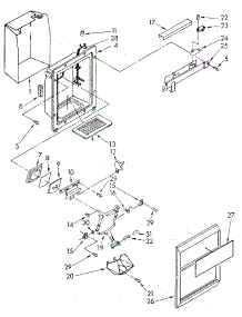 Dispenser Front parts for Kenmore Refrigerator 106.8595563 (1068595563, 106 8595563) from AppliancePartsPros.com