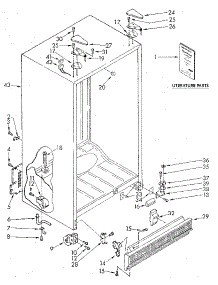 Cabinet parts for Kenmore Refrigerator 106.8596810 (1068596810, 106 8596810) from AppliancePartsPros.com