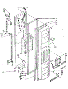 Freezer Door parts for Kenmore Refrigerator 106.8596810 (1068596810, 106 8596810) from AppliancePartsPros.com