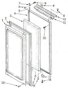 Handi-Door parts for Kenmore Refrigerator 106.8596810 (1068596810, 106 8596810) from AppliancePartsPros.com
