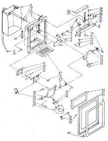 Dispenser Front parts for Kenmore Refrigerator 106.8596810 (1068596810, 106 8596810) from AppliancePartsPros.com