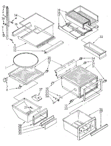 Refrigerator Interior parts for Kenmore Refrigerator 106.8596810 (1068596810, 106 8596810) from AppliancePartsPros.com