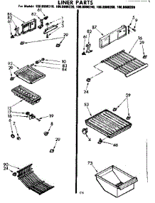 Liner Parts parts for Kenmore Refrigerator 106.8600210 (1068600210, 106 8600210) from AppliancePartsPros.com