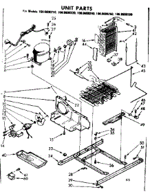 Unit Parts parts for Kenmore Refrigerator 106.8600210 (1068600210, 106 8600210) from AppliancePartsPros.com