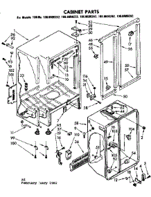 Cabinet Parts parts for Kenmore Refrigerator 106.8600222 (1068600222, 106 8600222) from AppliancePartsPros.com