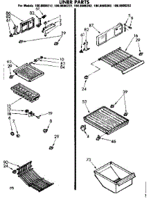 Liner Parts parts for Kenmore Refrigerator 106.8600222 (1068600222, 106 8600222) from AppliancePartsPros.com