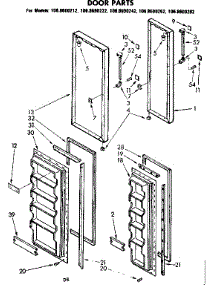Door Parts parts for Kenmore Refrigerator 106.8600222 (1068600222, 106 8600222) from AppliancePartsPros.com
